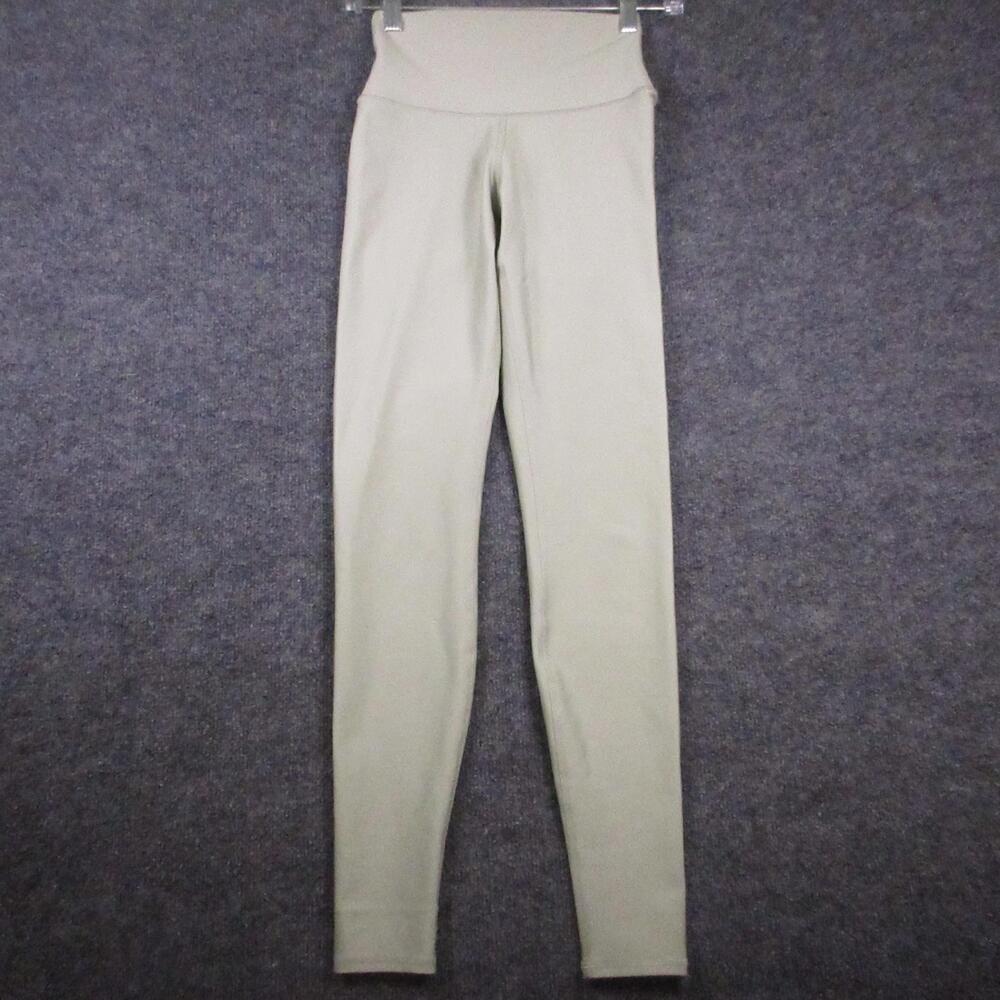 Alo Yoga Leggings Womens XS Beige High Rise Ankle Skinny Yoga Pants Athletic